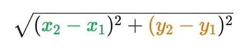 Distance Formula in Hindi