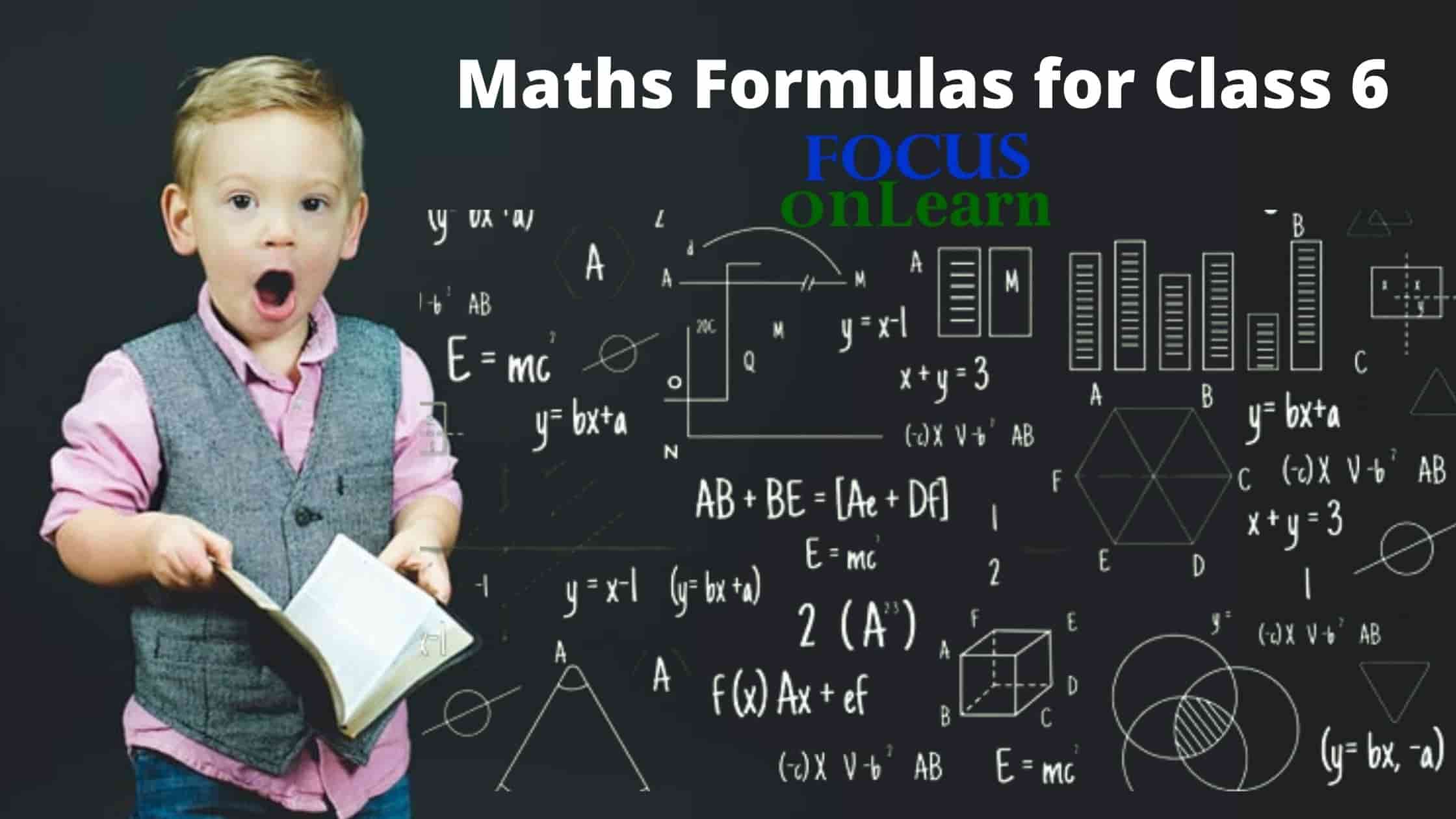 Maths Formulas for Class 6