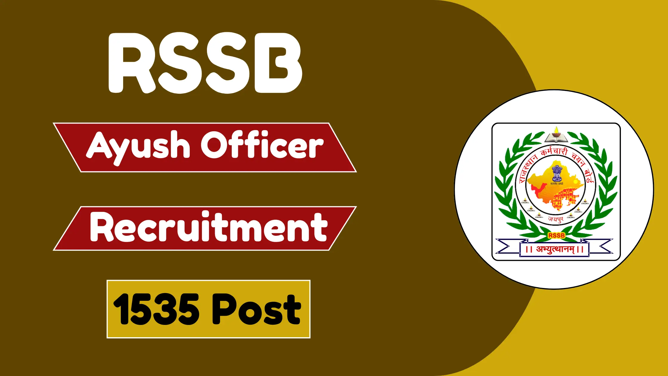 RSSB Ayush Officer Recruitment