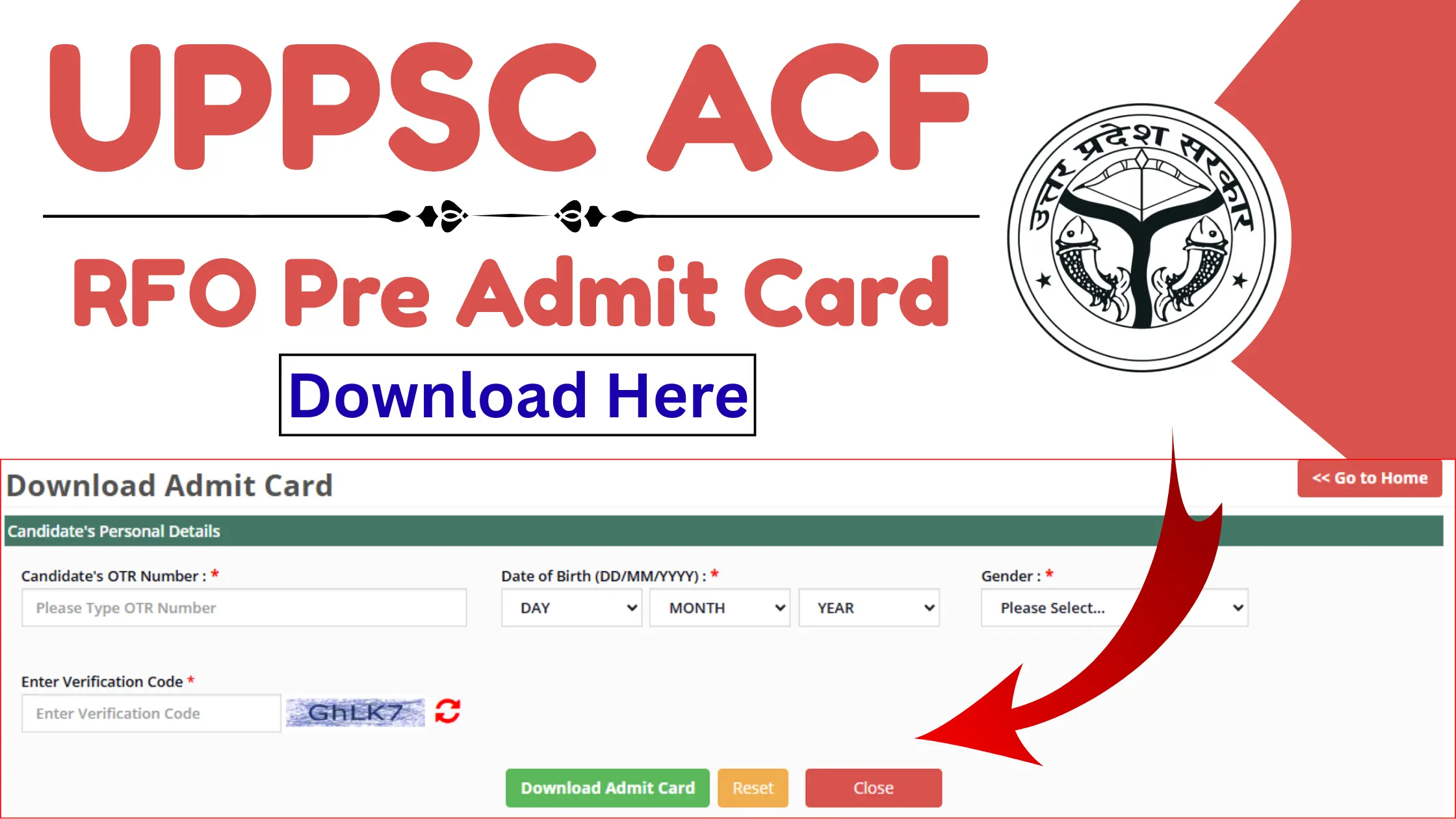 UPPSC ACF/ RFO Pre Admit Card
